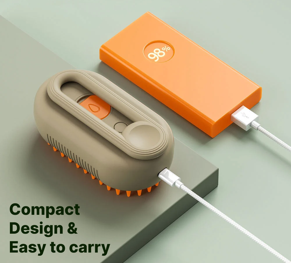 Bloomark - 3 in 1 Pet Hair Removal Comb, Massage & Steam Brush for Dogs Cat - Image 5